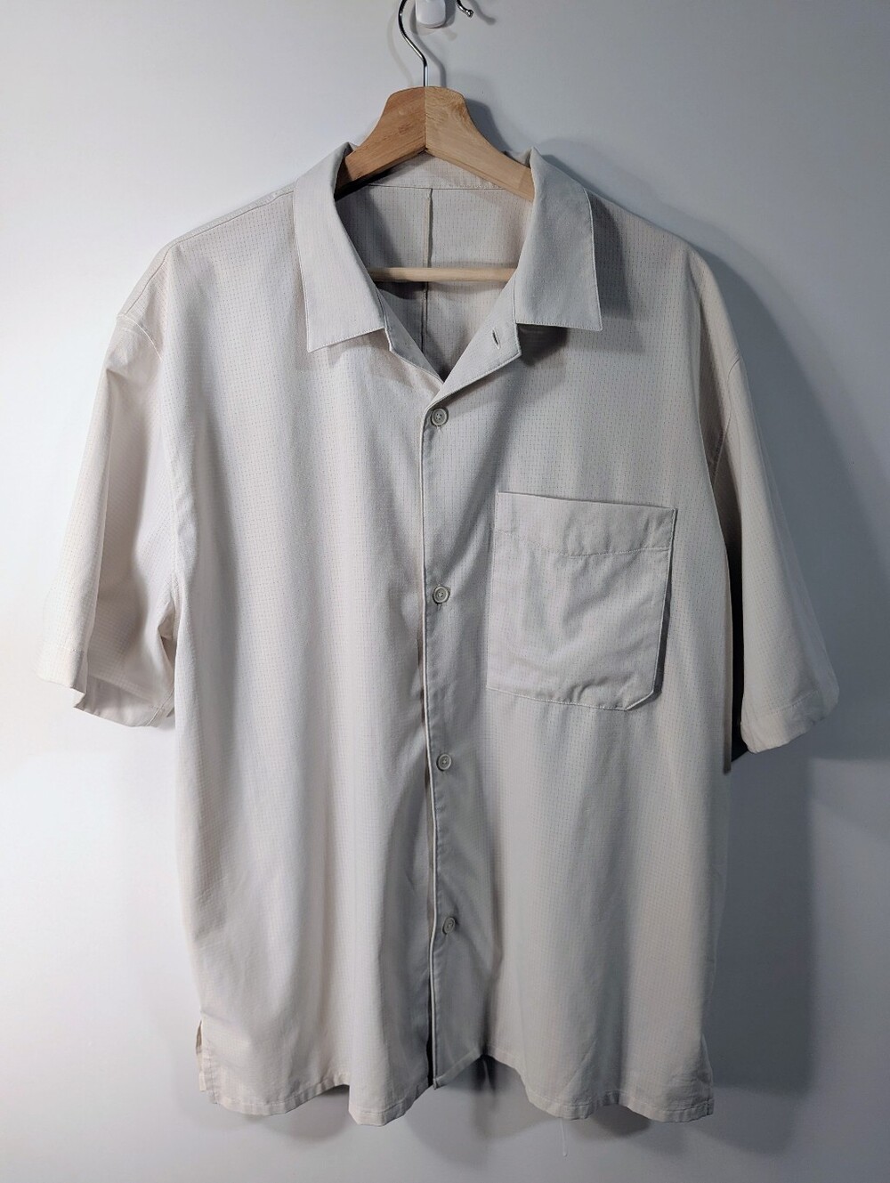Lululemon Airing Easy Camp Collar Shirt in Light Beige